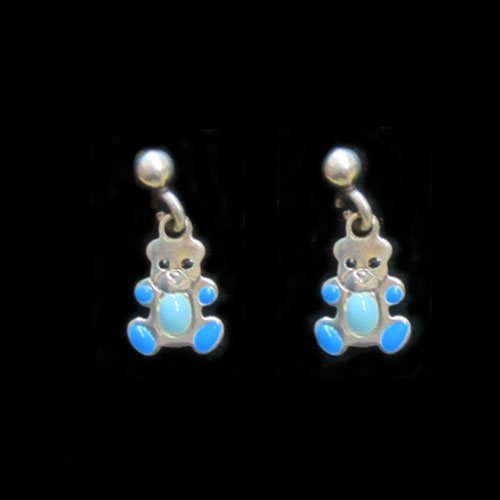 pendientes  infantiles plata y esmaltes Asturias